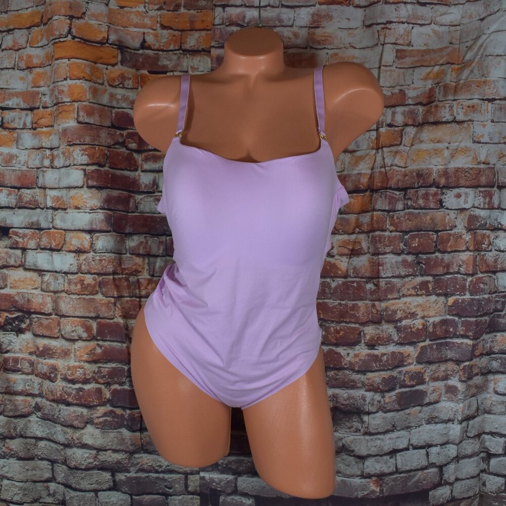 Victorias Secret XL Very Sexy Subtle Shine Shelf Bra Bodysuit W Thong Soft Pink - Picture 4 of 12